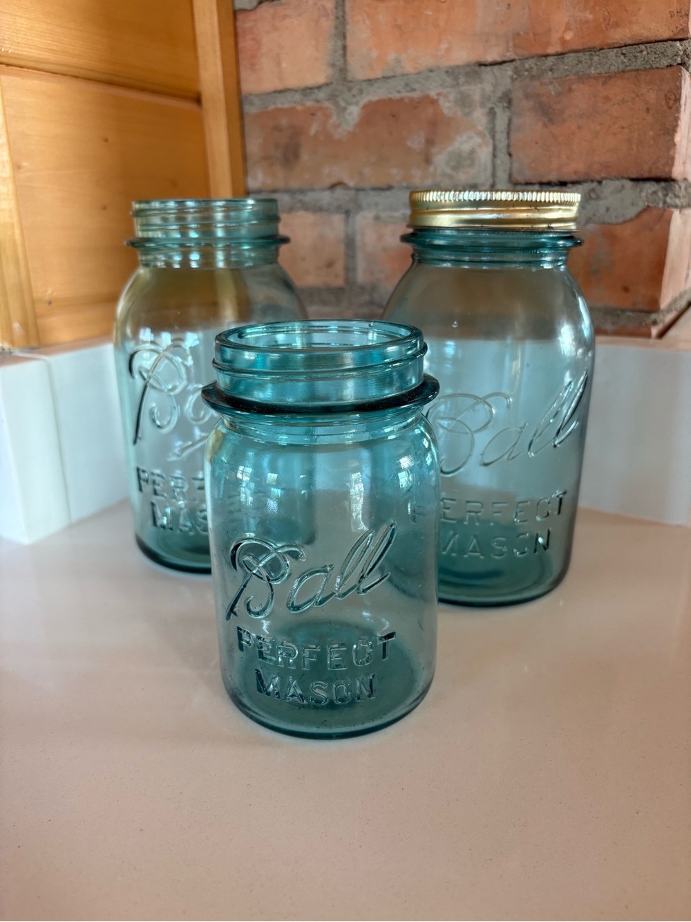 Ball Aqua Blue Perfect Mason Jars - Set of 3